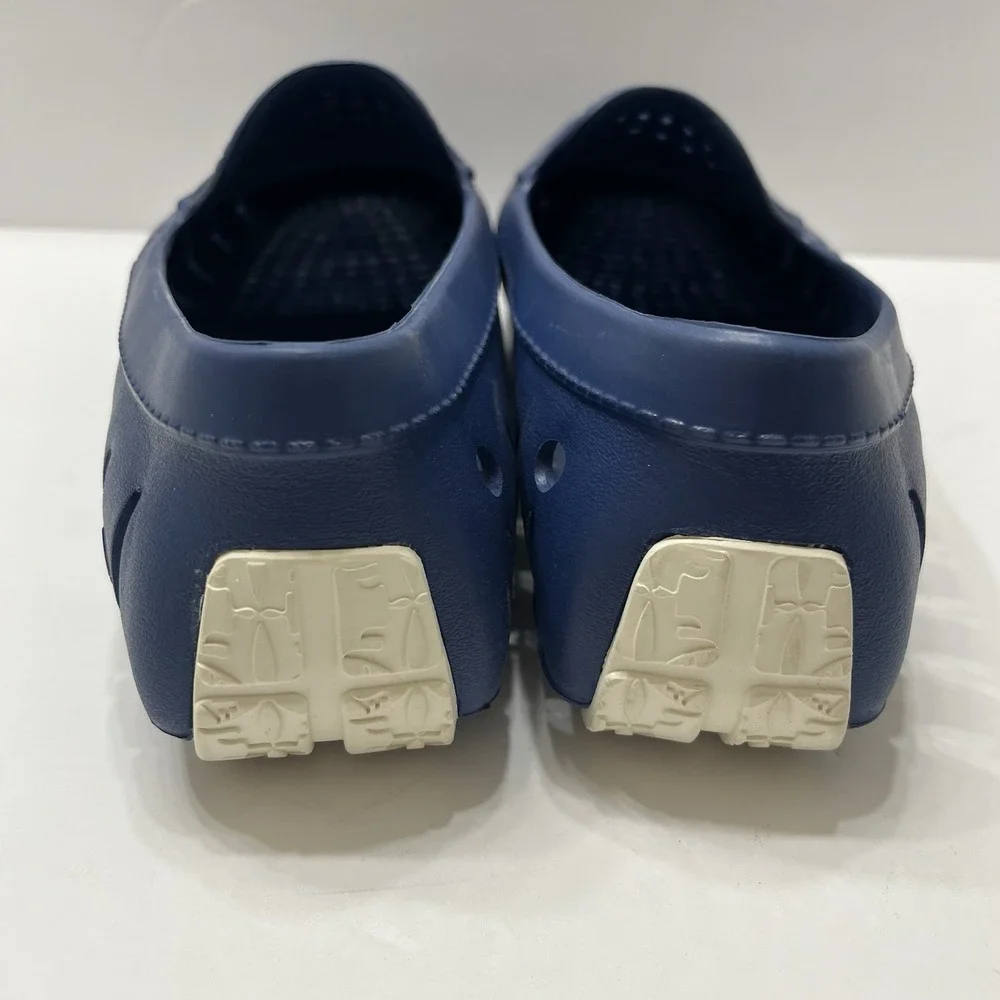 Floafers Men's Country Club Driver Loafer Navy Blue Perforated Foam Size 10